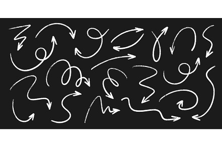 Chalkboard arrow doodles pack -