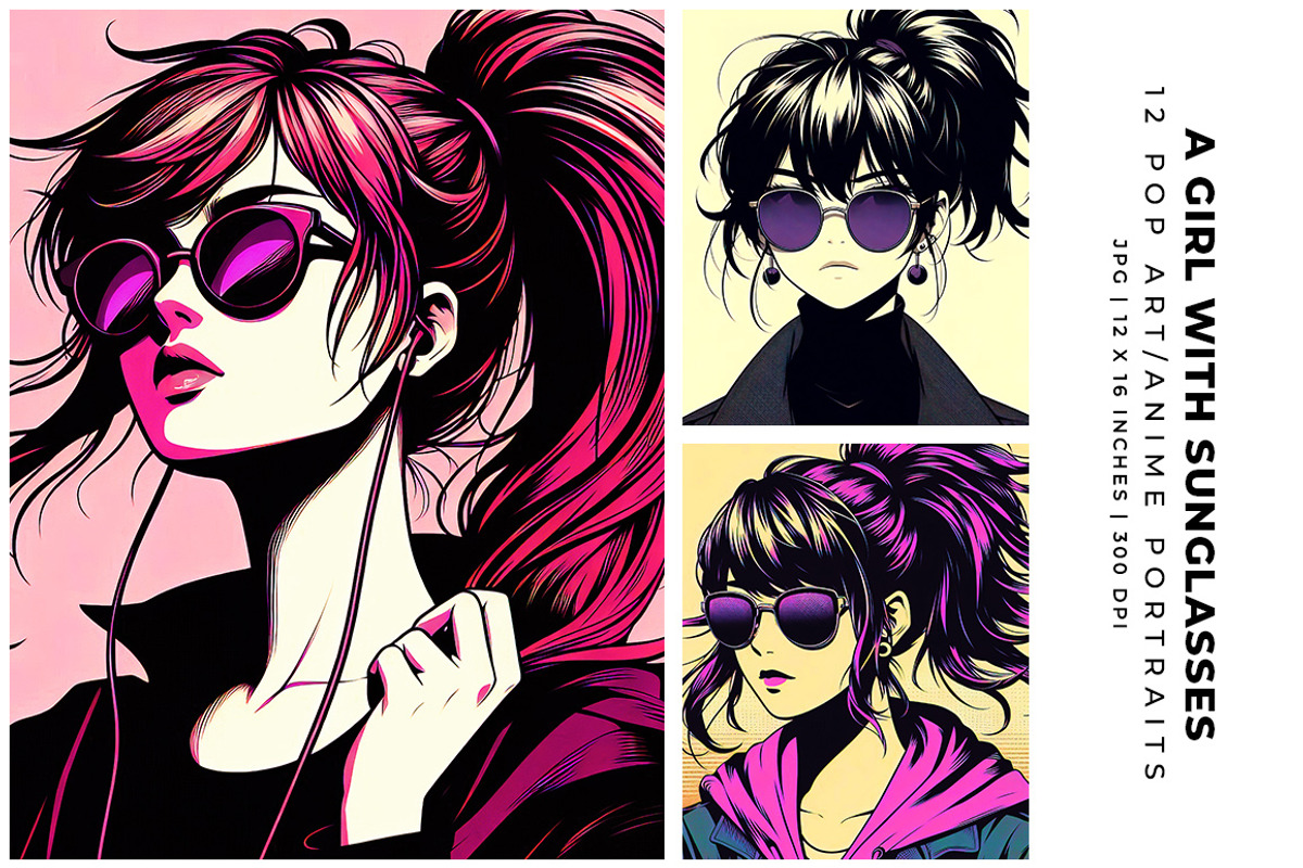 A Girl with Sunglasses, a Person Illustration by Digital Art Creations (Photo 1 of 8)