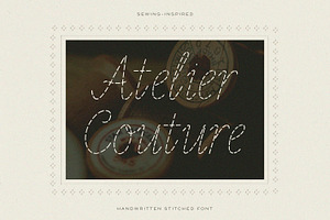 Atelier Couture Stitched Script Font, a Script Font by AnMark