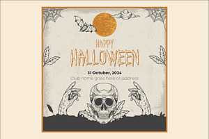 Halloween Vintage Invitation Post