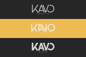 Kavo Inline 3 Fonts 6 Logos