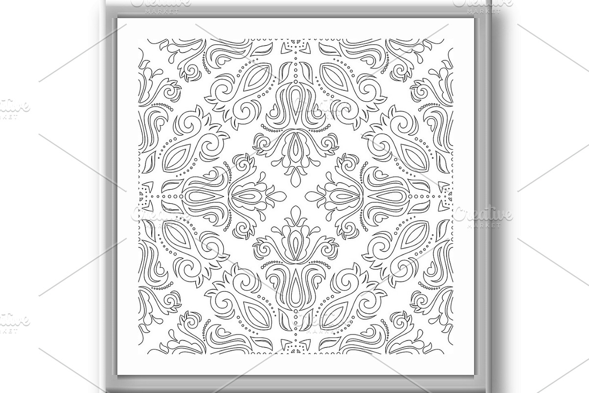 Oriental Abstract Vector Pattern, a Decorative Illustration by FineArtStudio (Photo 2 of 3)