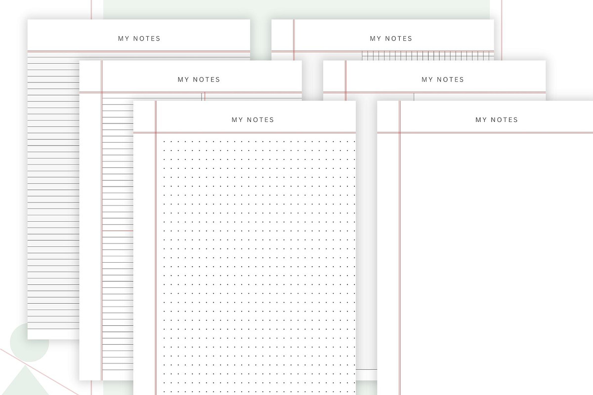 Digital Notes Templates, a Stationery Template by CreativeBundlex (Photo 2 of 8)