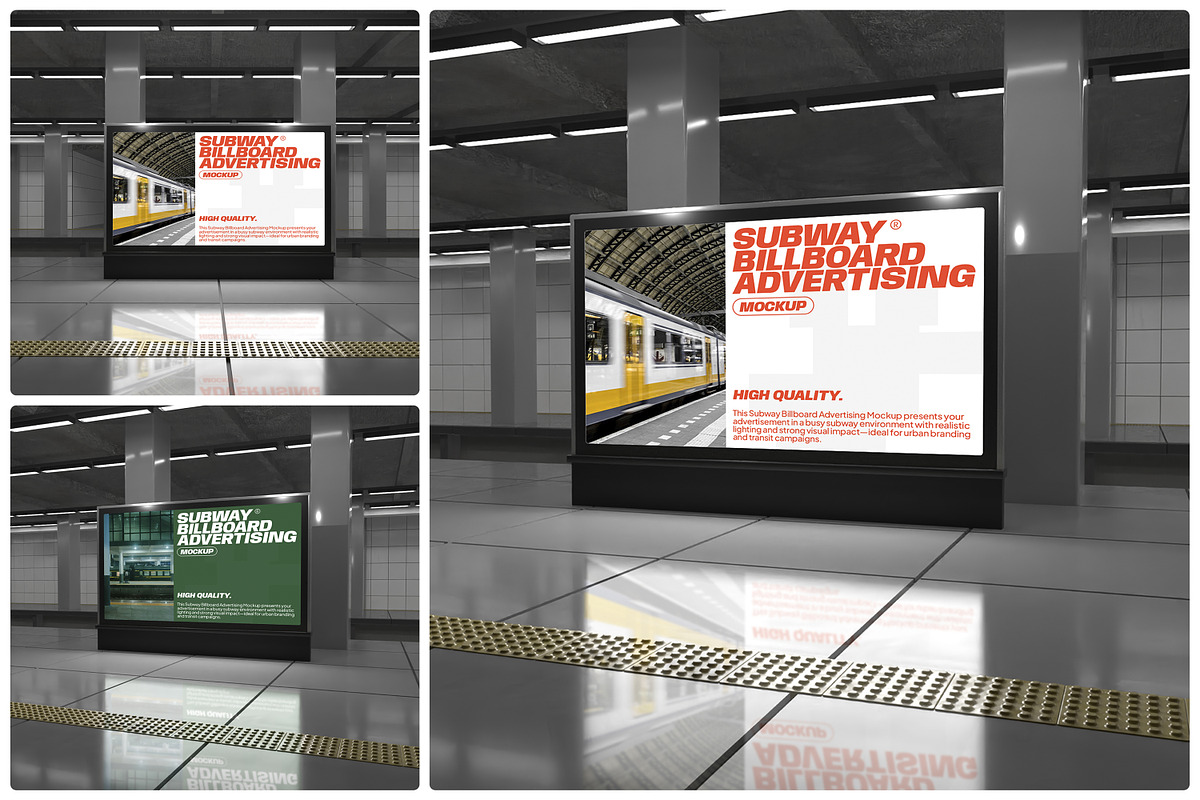 Subway Billboard Advertising Mockup, an Advertising Mockup by Unerispace (Photo 1 of 5)