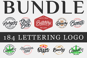 184 Lettering Logo Bundle