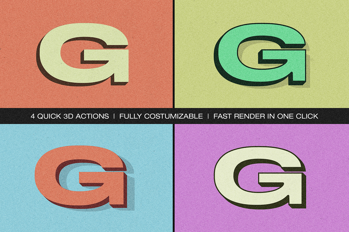Quick 3D Effect – Photoshop Action, an Action Add-On by Bitstate Design (Photo 2 of 4)