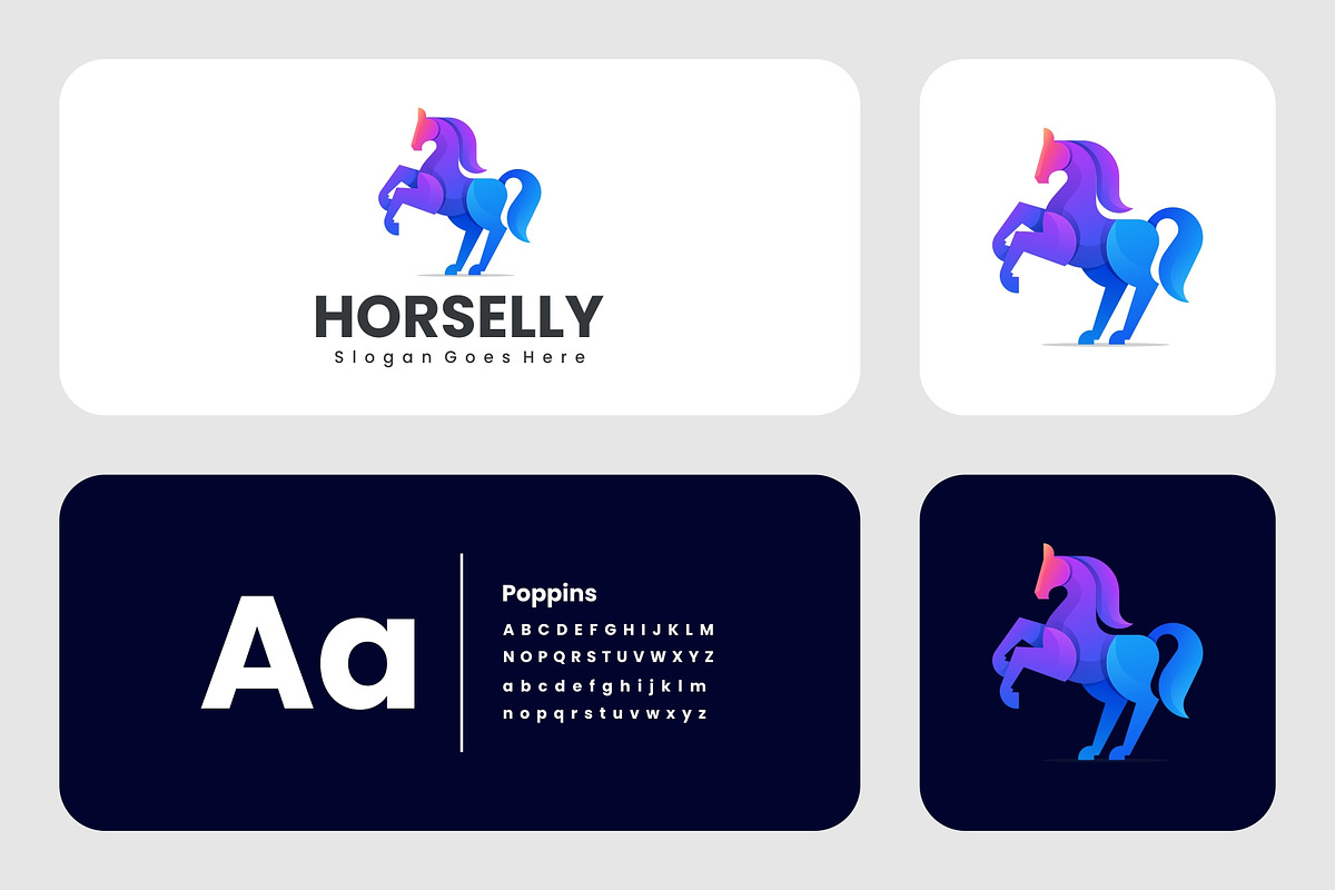 Gradient Modern Horse Logo Design, a Branding & Logo Template by Artnivora.Std (Photo 2 of 2)