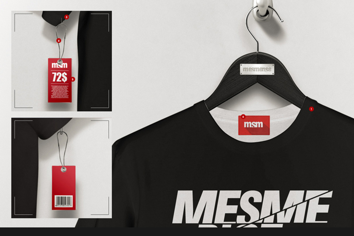 Men's T-shirt On 5 Stages Mock-up, a Hoody Mockup by Mocca Mockups Store (Photo 8 of 69)