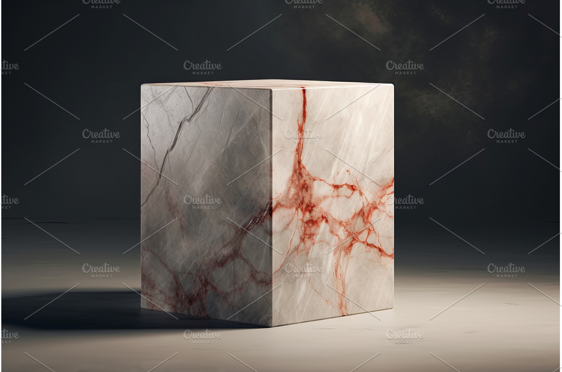 Sturdy Marble podium. Generate Ai, a Nature Photo by Ylivdesign