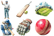 Cricket Watercolor Cliparts, an Illustration by Designworld (Thumbnail 3 of 6)