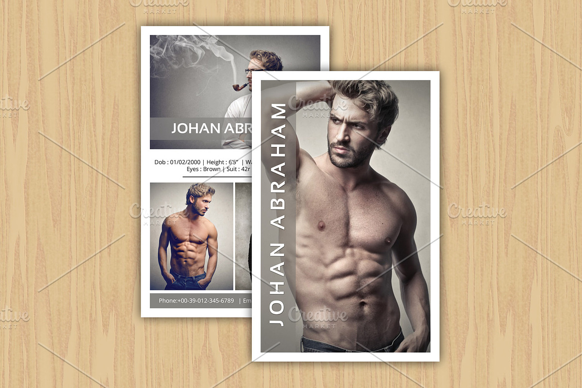 Model Comp Card Template preview 2