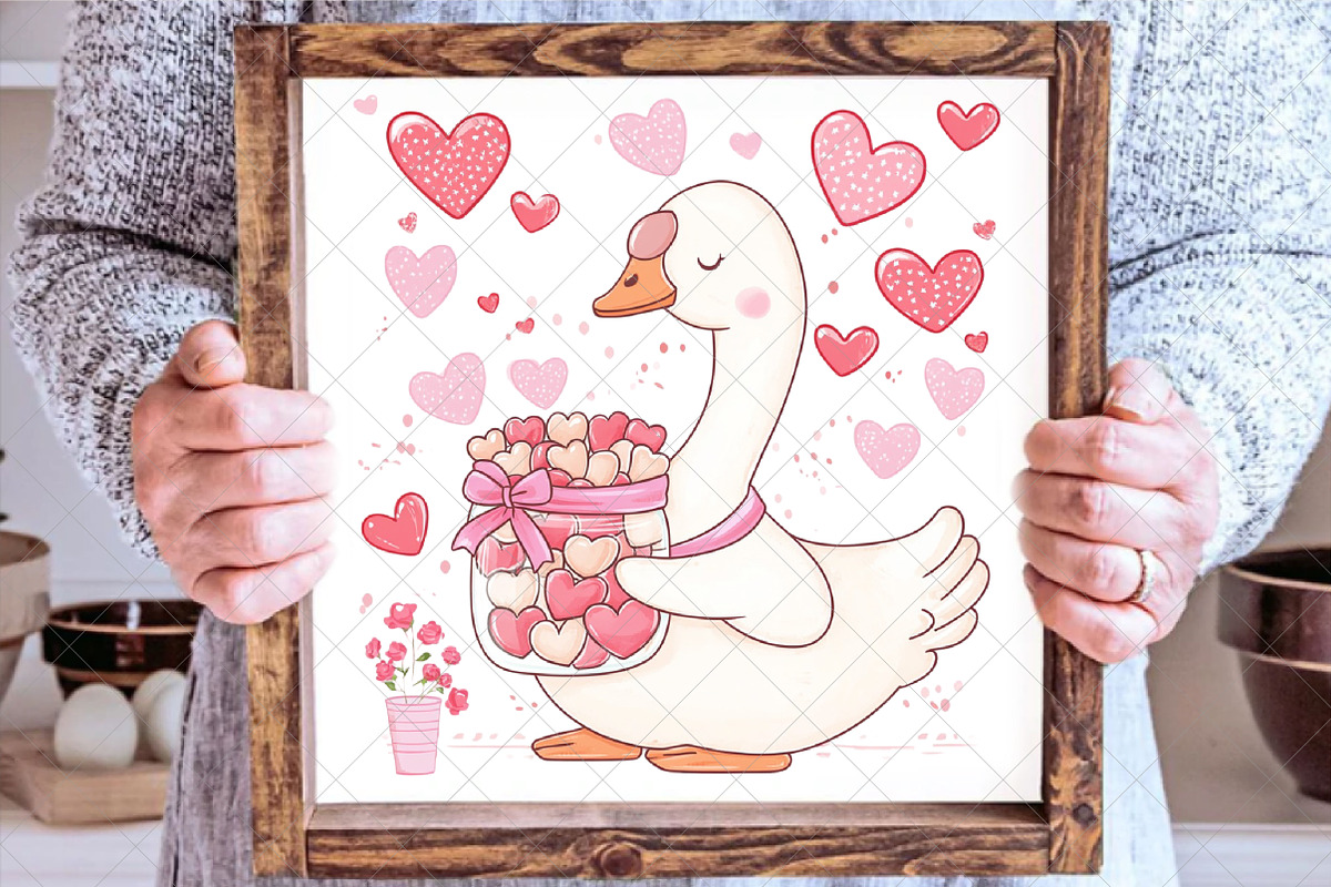 Valentine Goose Clipart, Ducks PNG, an Illustration by SinaCreation (Photo 5 of 7)