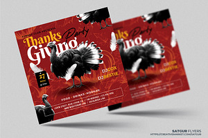 Thanksgiving Party Flyer Template