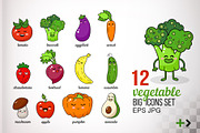 Cartoon funny vegetable., a Food Illustration by WalnutBird (Thumbnail 1 of 5)