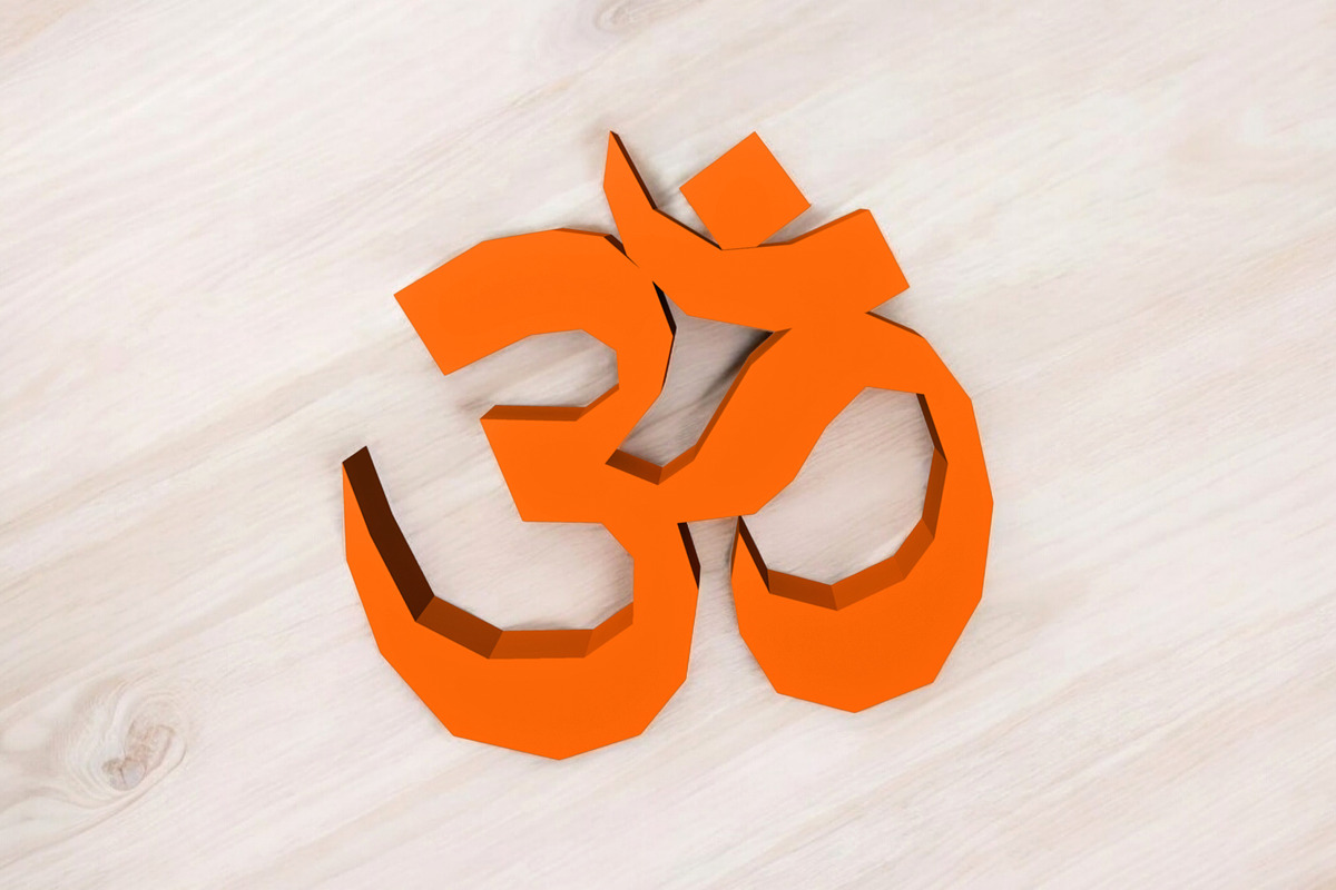 Om Wall art - 3d papercraft, a Print Template by PAPER amaze (Photo 4 of 5)
