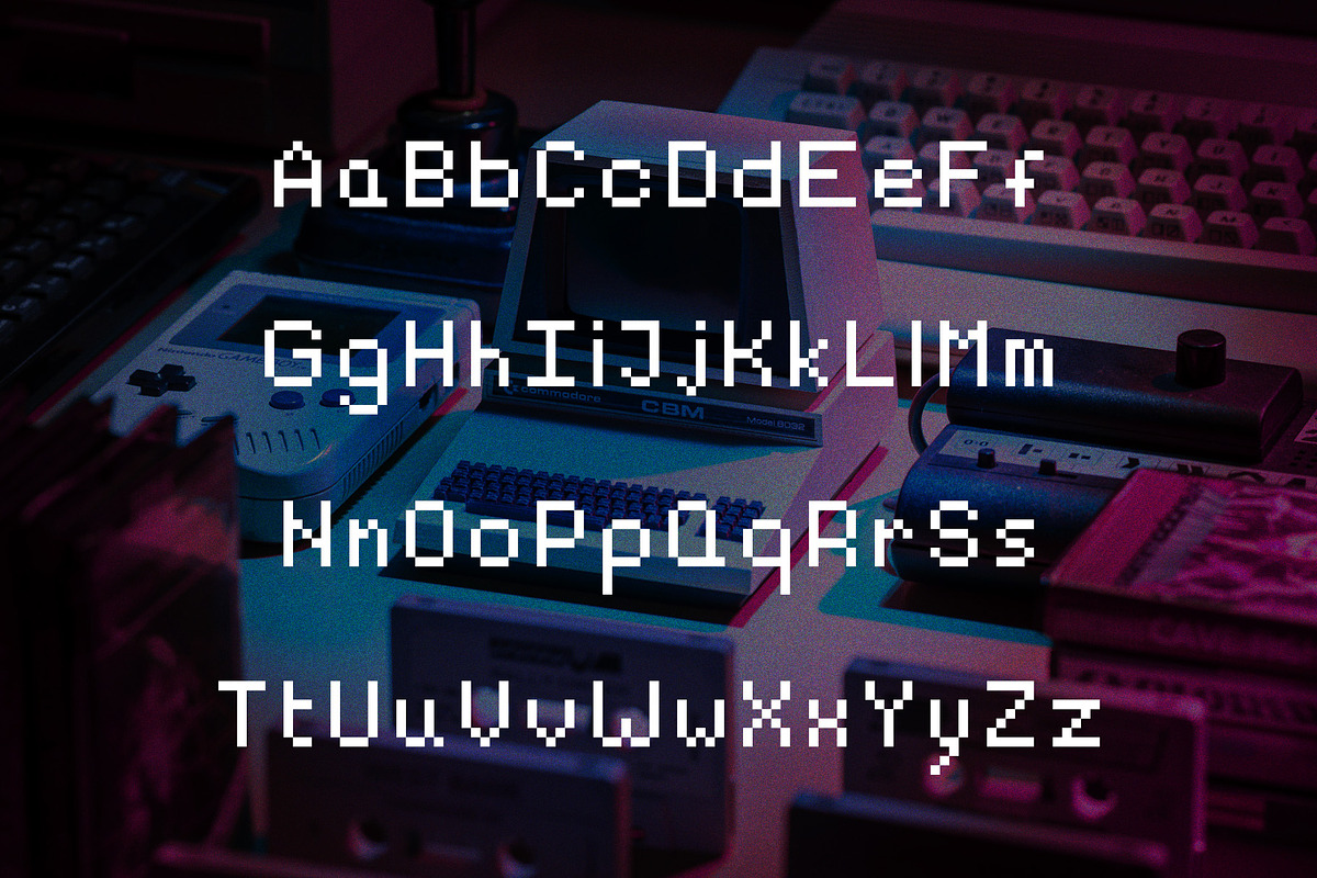 Alpharush - Retro Gaming Typeface preview 2