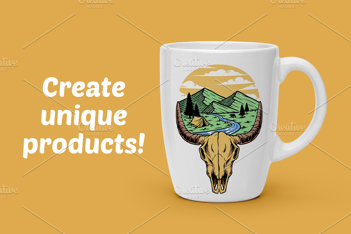 bones and nature illustration, an Animal Illustration by gunaonedesign (Photo 2 of 4)