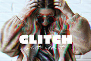 VHS Glitch Effect for Photoshop, a Layer Style Add-On by Design Squad (Thumbnail 1 of 5)