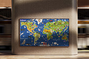 Big World kid vector map drawing, an Education Illustration by Alinafineart (Thumbnail 4 of 6)