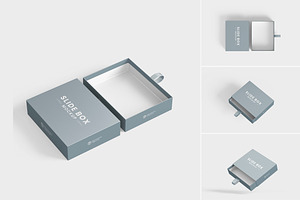 Square Sliding Box Mockups, a Packaging Mockup by tiyasprabawa