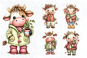Whimsical Spring Baby Calf Clipart, a Seasonal Illustration by HueNestify (Thumbnail 3 of 3)
