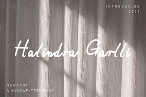 Halindra Garlli Handwritten Font.