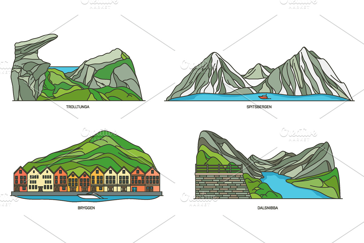 Natural sights of Norway, an Illustration by GenziWorkshop (Photo 7 of 13)