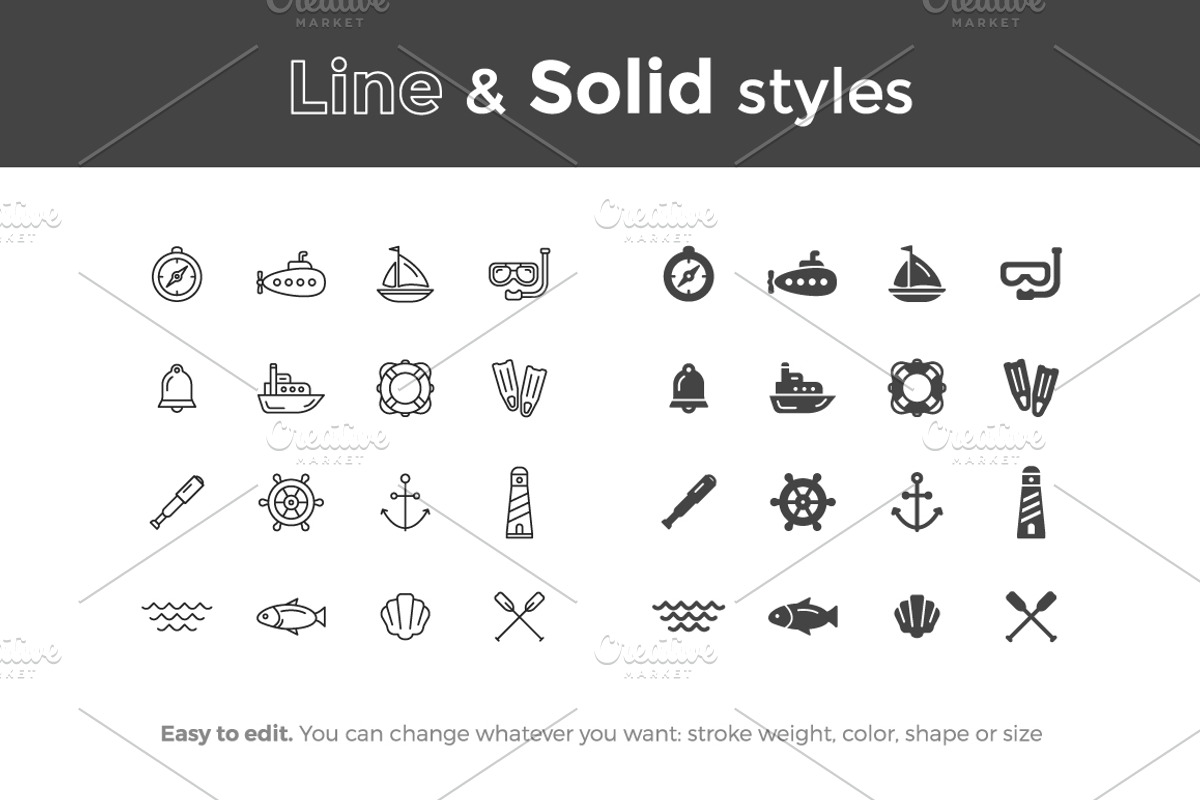 Nautical and Sea Icons, a Solid Icon by filborg (Photo 2 of 2)