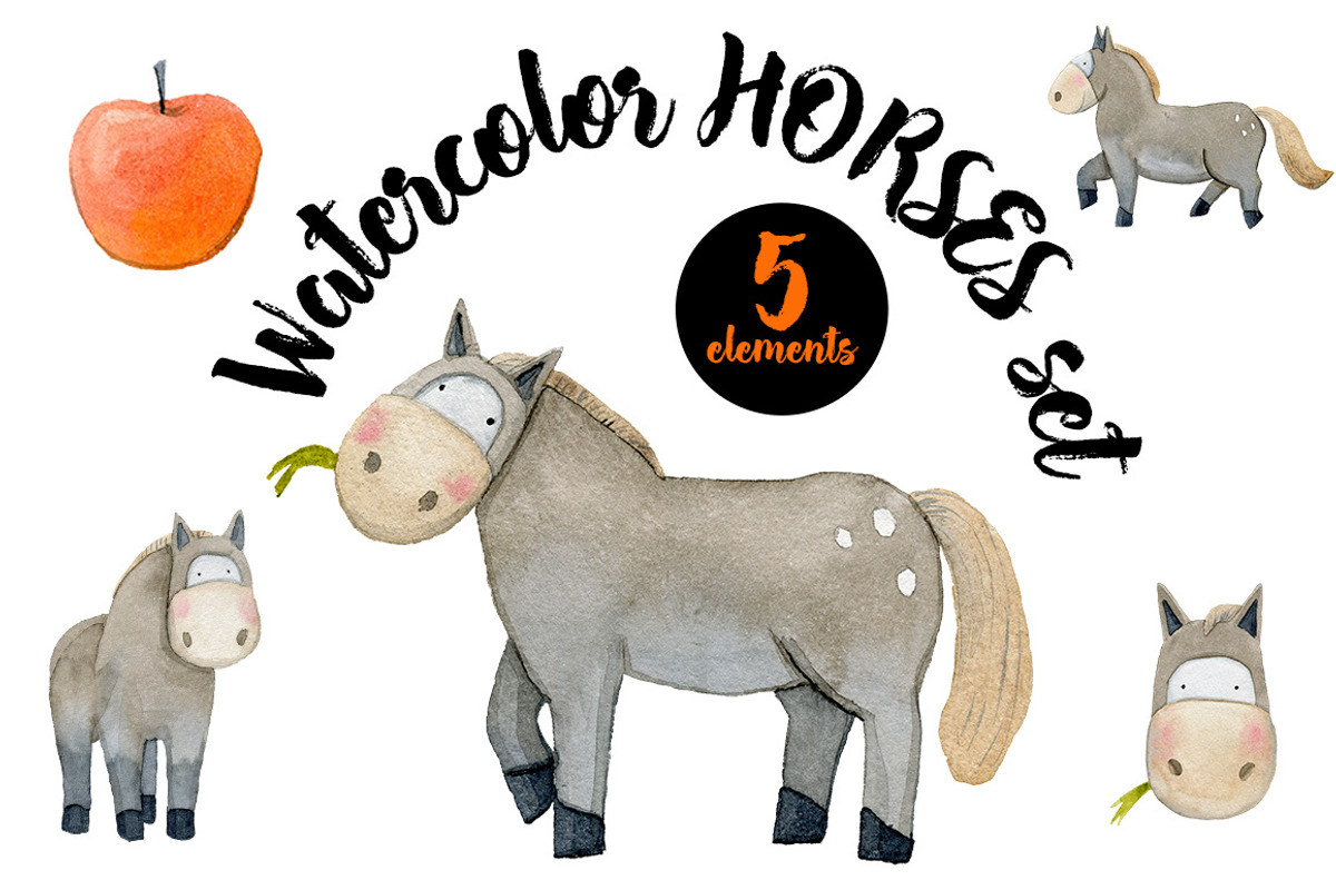 Watercolor Farm Animals Bundle, an Animal Illustration by Bibela (Photo 13 of 16)