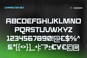 Ceoma – Futuristic Modular Font, a Sans Serif Font by Drizy (Thumbnail 3 of 8)
