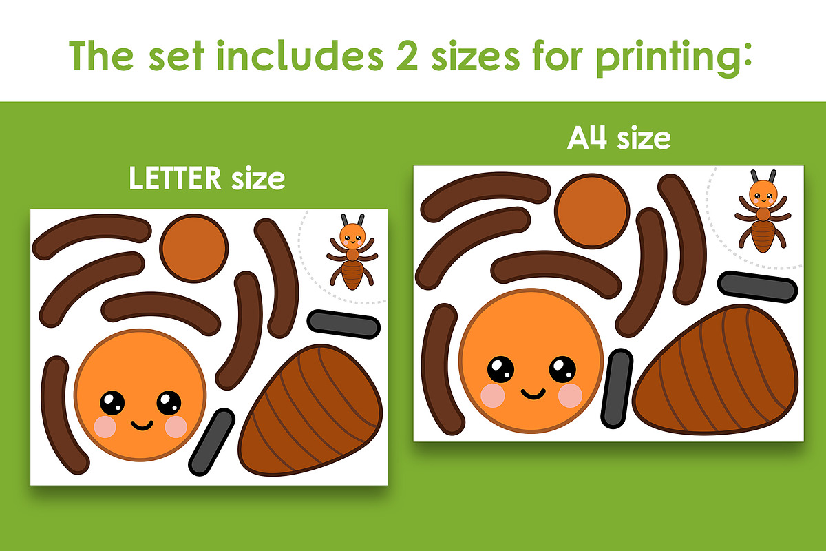 Cut and Glue Animal Kids Worksheets, an Education Illustration by Ksenya Savva (Photo 4 of 6)