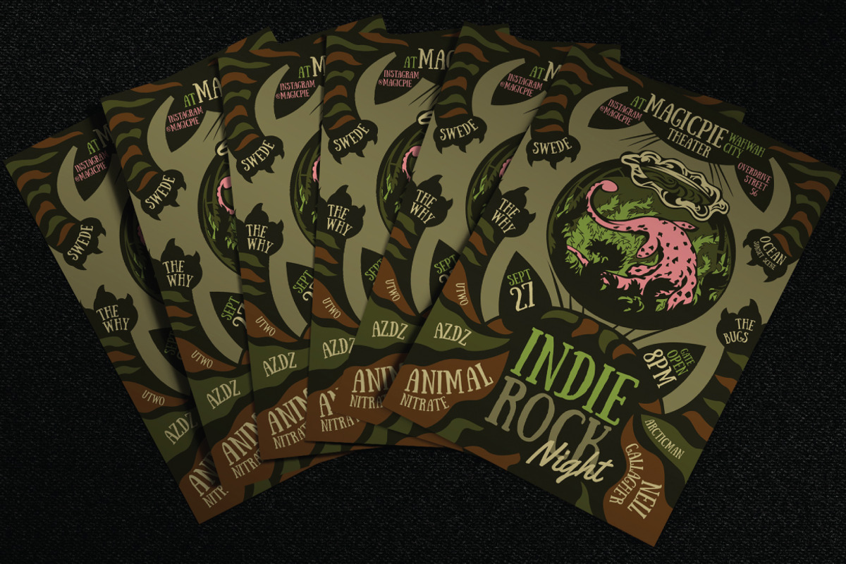 Hand Drawn Plesiosaurus & Cats Flyer, a Flyer Template by ashenterprise (Photo 4 of 4)