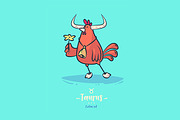 30 OFF - Rooster Zodiac set, an Animal Illustration by Krolone (Thumbnail 12 of 13)