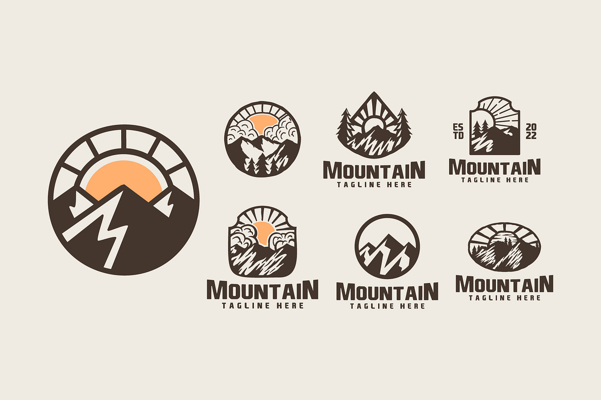 Mountain Logo Outdoor Adventure, a Branding & Logo Template by Guna Studio (Photo 2 of 18)