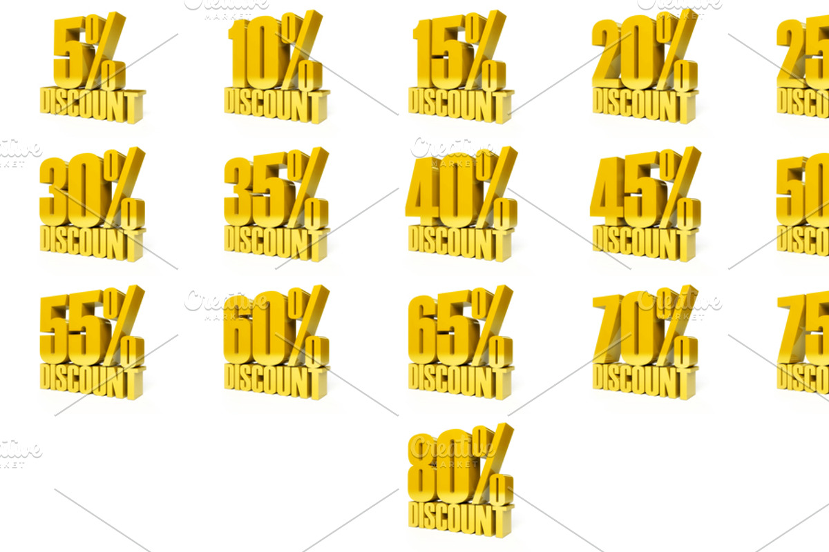 Big bundle of 3D percent discount, a Finance Illustration by sibgat (Photo 8 of 8)