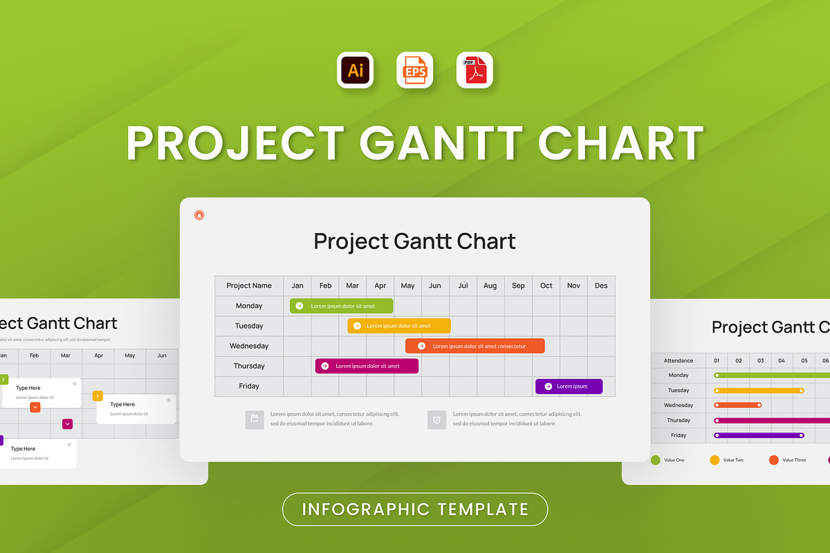 Project Gantt Chart, a Presentation Template by Antstheme (Photo 1 of 3)