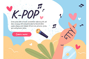 K pop poster. Kpop korean music, a Sport Illustration by Stock-Smart-Start
