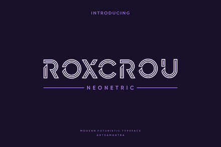 Roxcrou - Futuristic Typeface, a Serif Font by garismantra