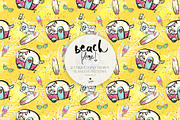 Summer Beach Camper Tropical Pattern, a Pattern Graphic by KaramfilaS (Thumbnail 15 of 16)