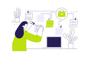 Self-management isolated cartoon, a Finance Illustration by Visual Generation