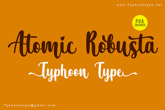 Atomic Robusta font preview 3