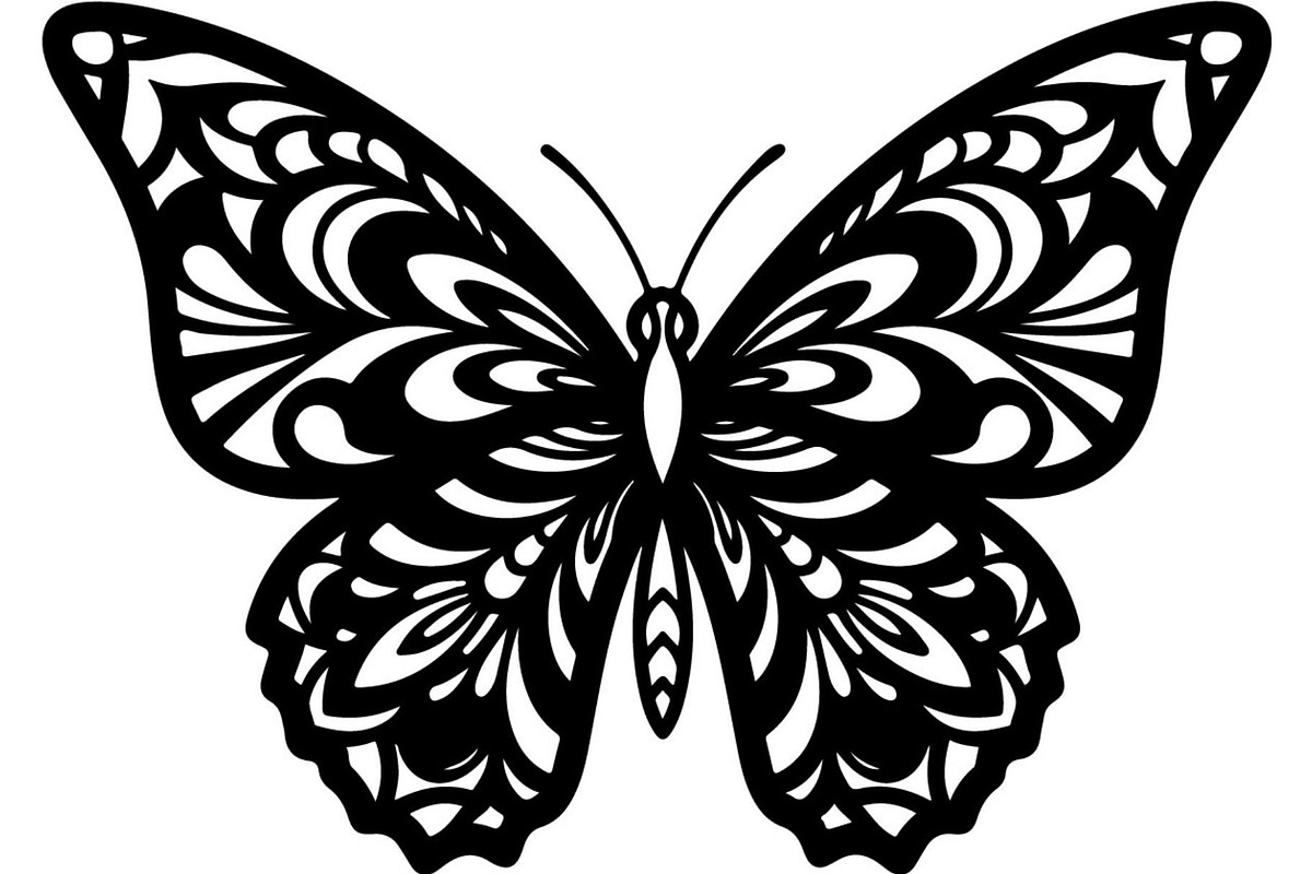 Elegant Butterfly Silhouette, an Object Graphic by Designer_Momina (Photo 4 of 18)