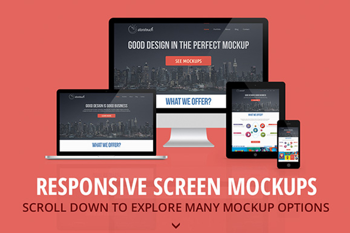 Responsive Screen Mockups, an iPhone Mockup by Seyyahil (Photo 1 of 5)