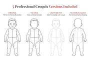 Baby Fashion Croquis Bundle, a Person Illustration by Shorena Fashion Draws (Thumbnail 8 of 11)