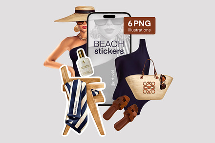 Fashion beach stickers
