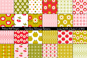 Seamless Vintage Patterns, a Pattern Graphic by Melissa Held Designs (Thumbnail 1 of 6)