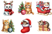 Kitten Christmas Clipart, an Illustration by DreamArtGraphic (Thumbnail 6 of 6)