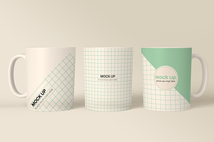 3 Coffee Mugs Mockup, a Household Mockup by Hubzway