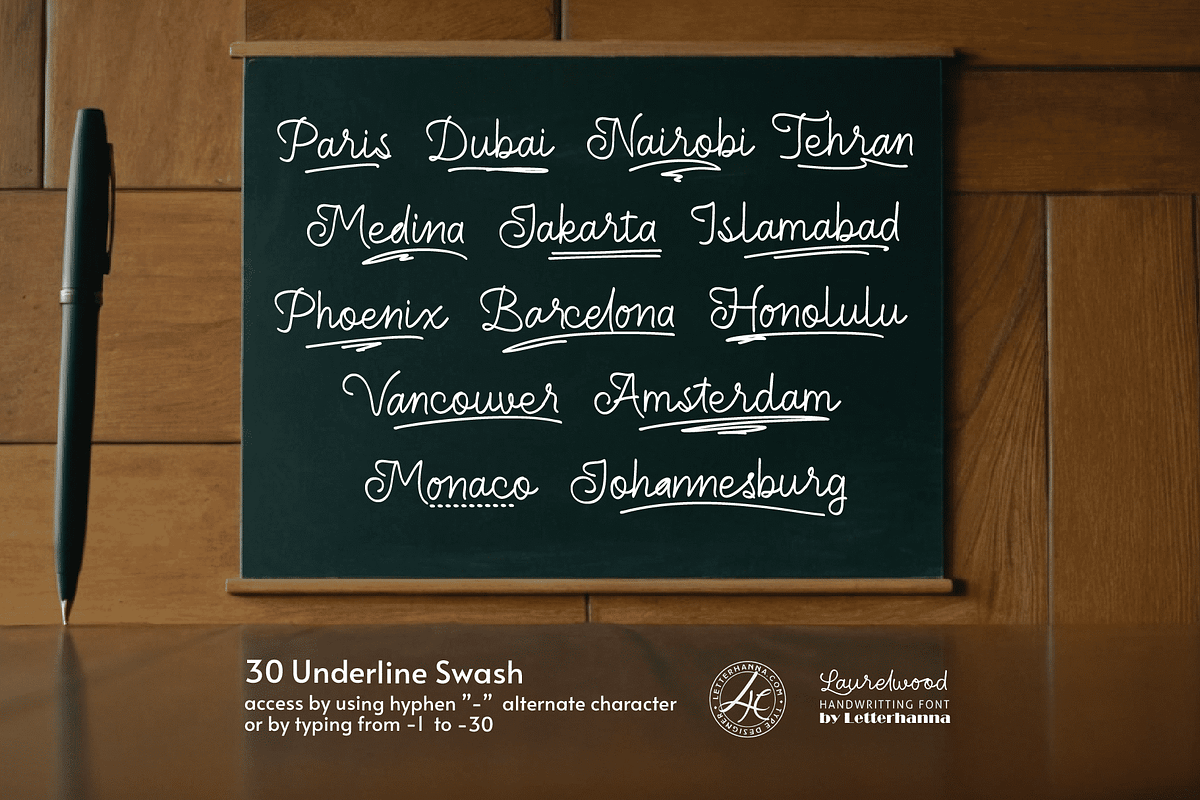 Laurelwood, a Handwritten Font by Letterhanna Studio (Photo 4 of 9)