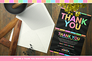 Pastel Neon Thank You Card, a Card Template by SunshineStudioBoutique (Thumbnail 8 of 10)